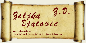 Željka Đalović vizit kartica